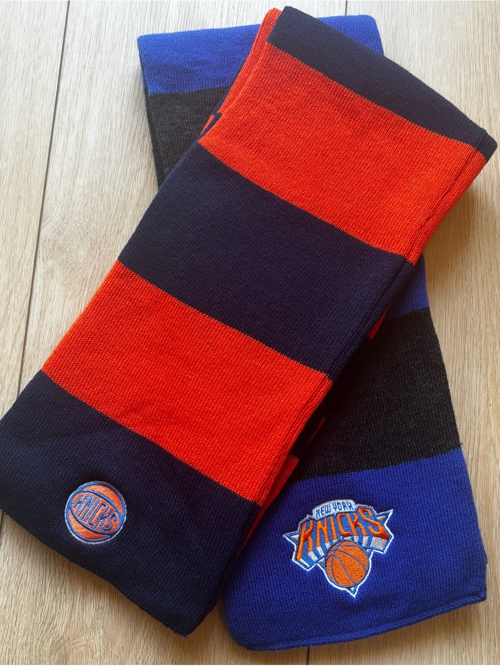 Stripe Crew Socks - Blue & Orange